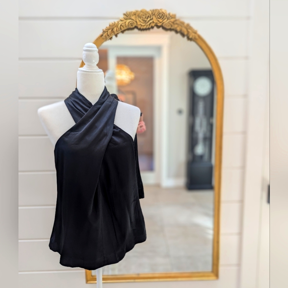 Generation Love Halter Blouses, black, 95% silk, size small, NWT